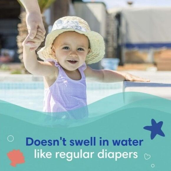 Pampers Splashers Disposable Swim Pants 20 Count Gap Free Cruise Sm 13-24 lb - Picture 7 of 10